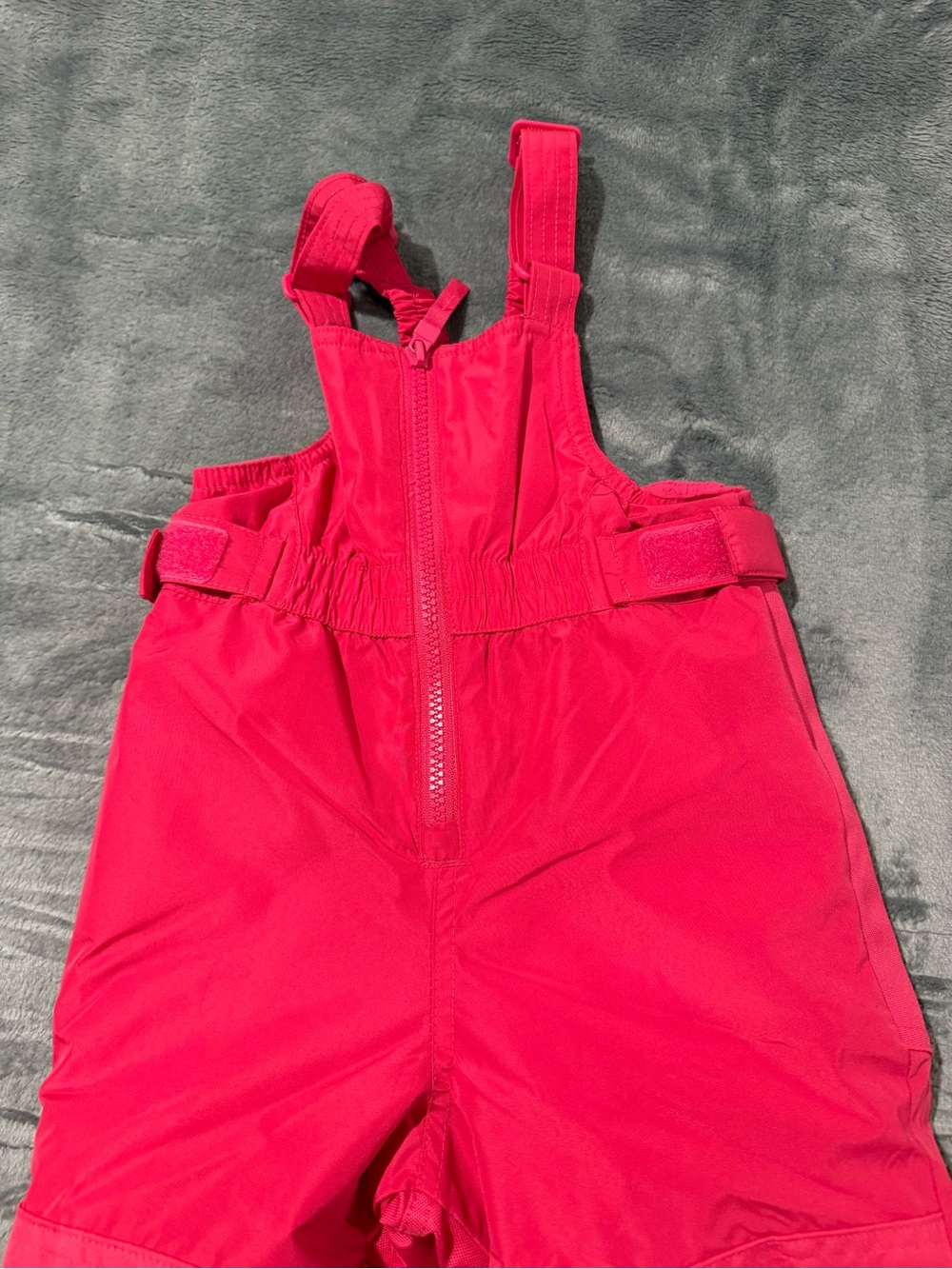 Cat & Jack Bright Pink Kids Snow Overalls - Picture 2 of 5